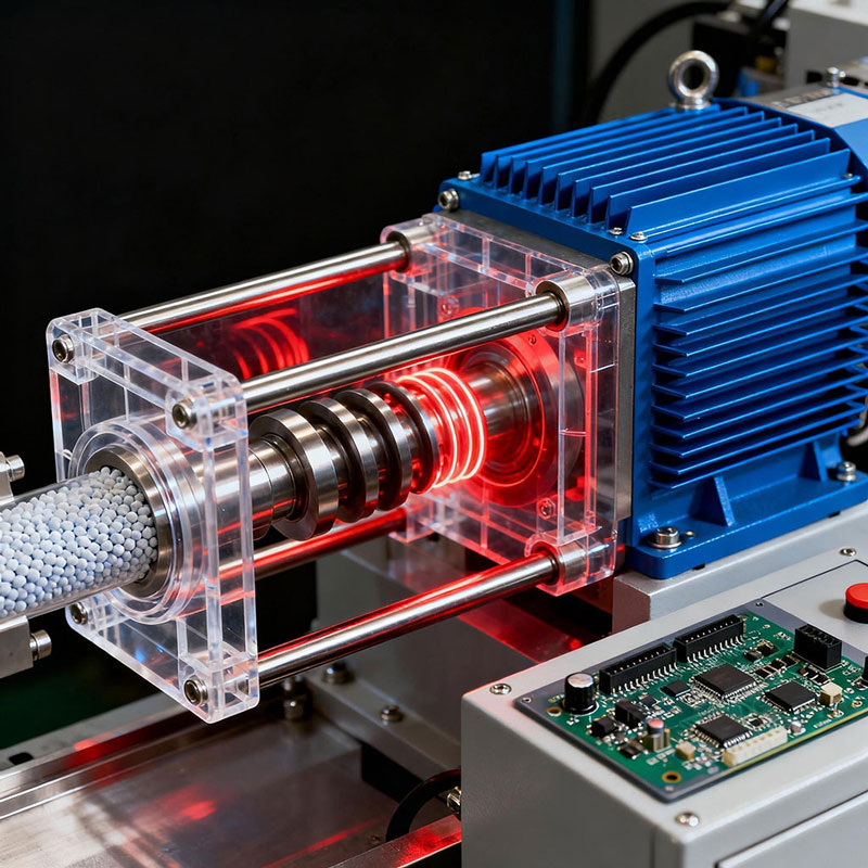 สายพลาสติกเส้นยาวเครื่องอัดรีดสายการผลิต